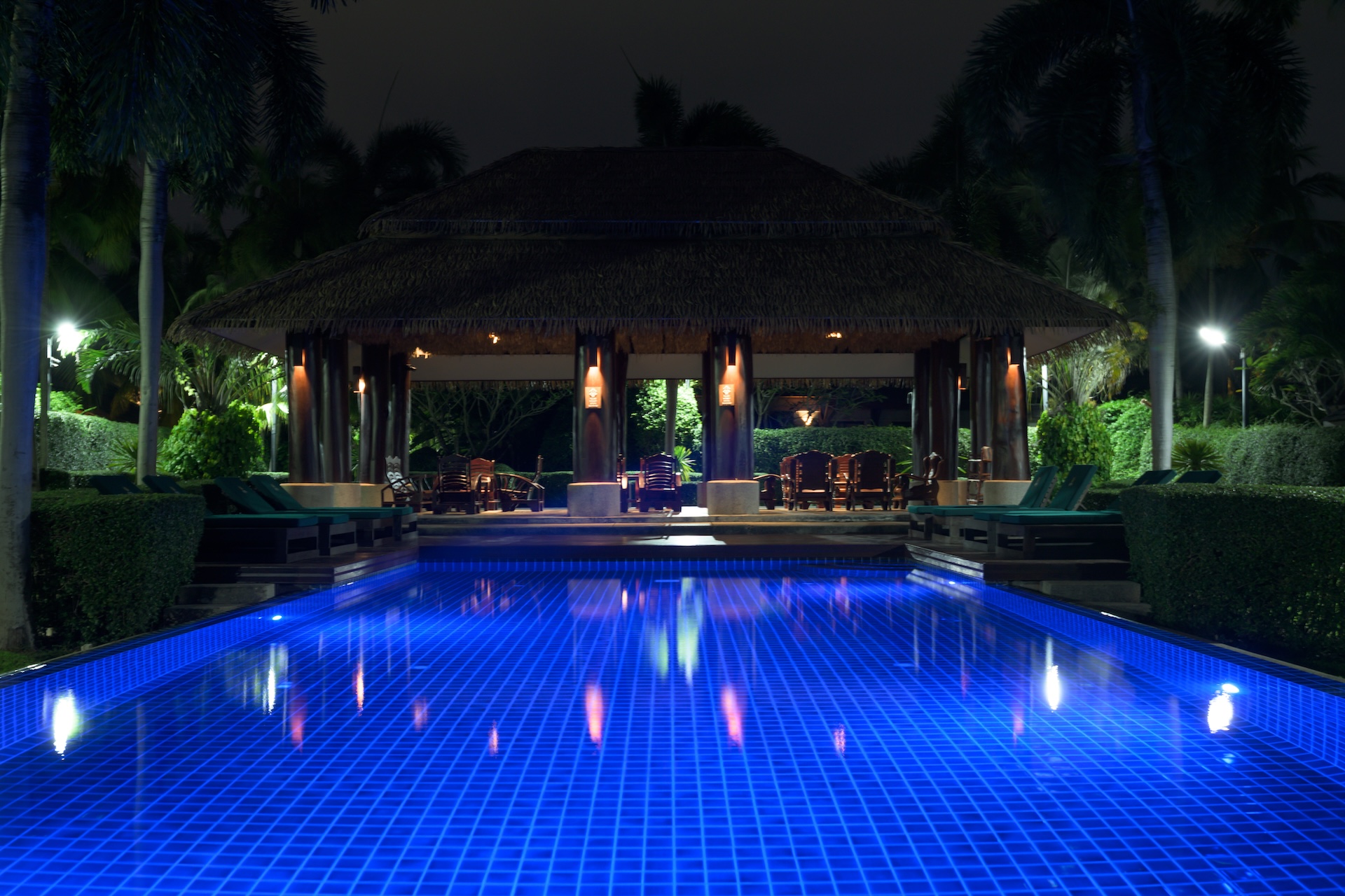 Main pool at night